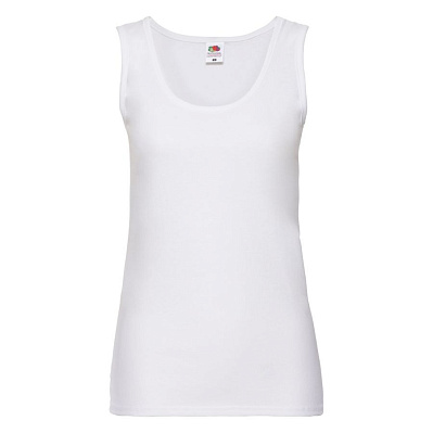 Майка женская "Lady-Fit Valueweight Vest" ,S, 97% хлопок,3%полиэстер, 165 г/м2 (Белый)