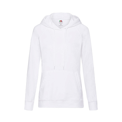 Толстовка женская без начеса LIGHTWEIGH HOODED SWEAT 240 (Белый)