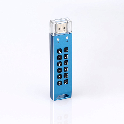 Флешка с пин кодом DataLock PRO3 USB 3.0, синий, 64Гб