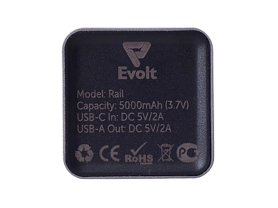 Внешний аккумулятор Rail c дисплеем, 5000 mAh