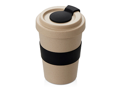 Стакан из пшеничного волокна Flava (Бежевый/черный)