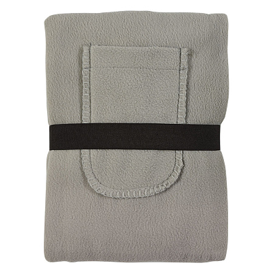 Плед  "Уютный" с карманами для ног; (Серый)