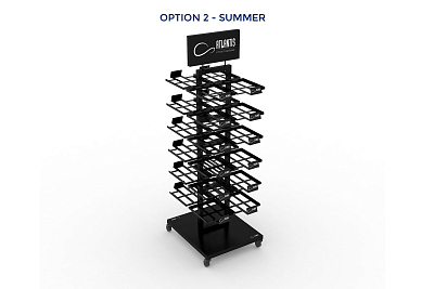 Стойка напольная с образцами_ATLANTIS BLACK RETAIL DOUBLE SIDE DISPLAY
