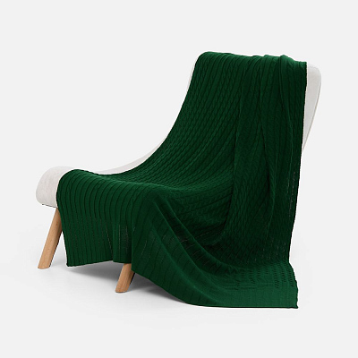 Плед Tressa  (Темно-зеленый)