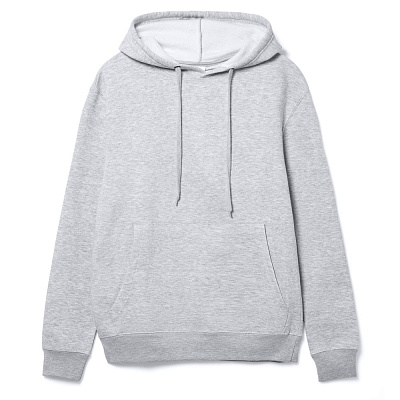 Худи унисекс Phoenix, черное (Серый меланж)