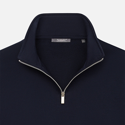 Толстовка на молнии унисекс Флоу (Flow), темно-синяя