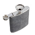 Набор S.Quire фляга 0,18 л, 2 стопки, воронка, сталь, искусственная кожа, серый - Фото 4