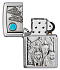 Зажигалка ZIPPO Wolf Design с покрытием Brushed Chrome, латунь/сталь, серебристая, 38x13x57 мм - Фото 4