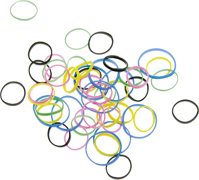 Резинки для волос Dewal Beauty силикон, цветные, mix mini (50шт) (Разноцветный)