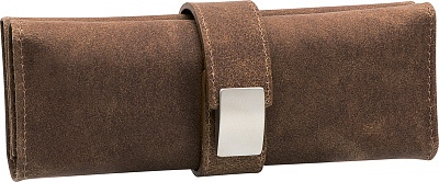 Маникюрный набор Erbe, 5пр. Футляр: натур.кожа, цвет коричневый