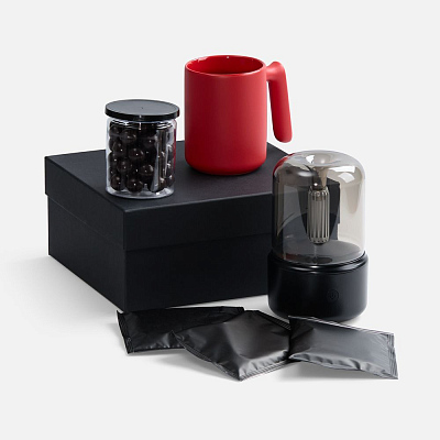 Набор «Микроклимат», черный с красным (Красный)