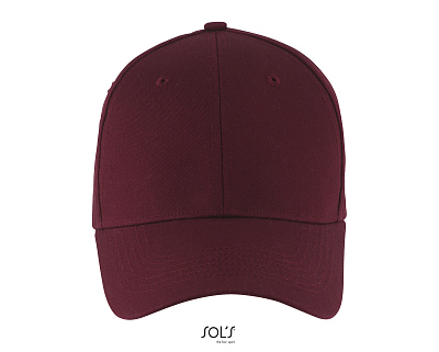 Бейсболка BLAZE, 6 клиньев (Бордовый)