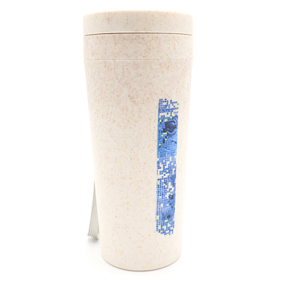 Термостакан с двойной стенкой Tender из пшеничного волокна, бежевый
