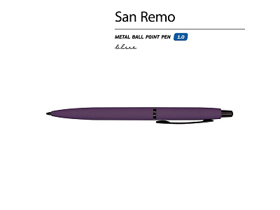 Ручка металлическая шариковая San Remo, софт-тач