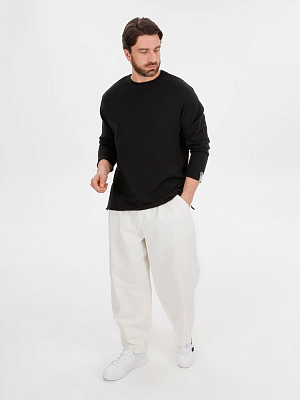 Лонгслив унисекс Siluetti Fuori, черный