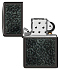 Зажигалка ZIPPO Pattern с покрытием High Polish Black, латунь/сталь, черная, глянцевая, 38x13x57 мм - Фото 4