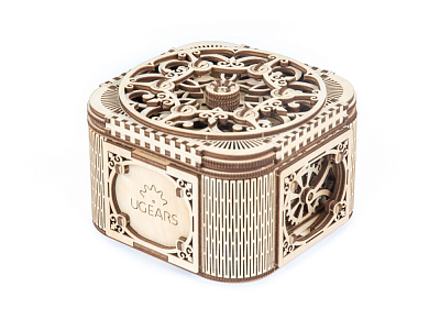 3D-ПАЗЛ UGEARS Шкатулка с секретом (Натуральный)