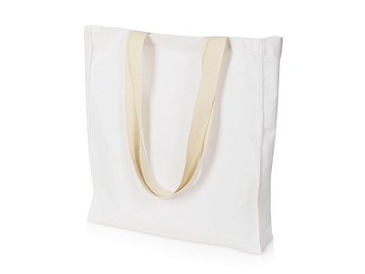 Сумка Donny из  хлопка 250г/м2 с донной складкой и парусиновыми ручками (Белый)