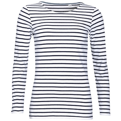 Футболка женская Marine Women, белая с красным (Синий)