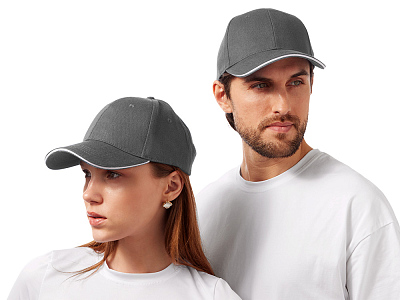 Бейсболка Cancun (Темно-серый, белый)