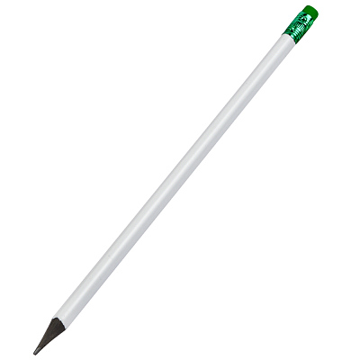 Карандаш из переработанного сырья Unicorn, зелёный (Белый/зеленый)