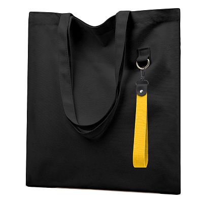 Сумка для покупок LUMISSA 325 г/м² с ремувкой, чёрный/жёлтый (Черный/желтый)