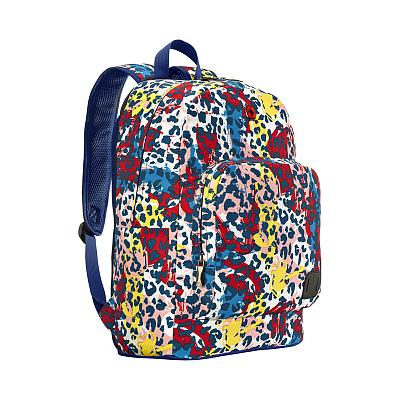 Рюкзак WENGER Crango 16'', цветной с леопардовым принтом, полиэстер 600D, 33x22x46 см, 27 л