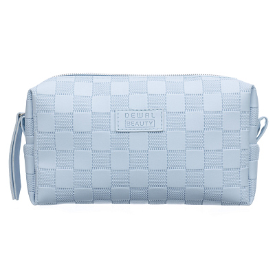 Косметичка Dewal Beauty серия "Шашки", голубая, 19,5х6х10см (Голубой)