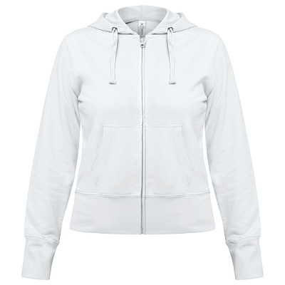 Толстовка женская Hooded Full Zip ярко-синяя (Белый)