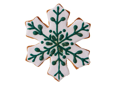 Пряник имбирный Снежинка (Белый)