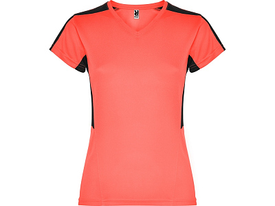 Спортивная футболка Suzuka женская (Неоновый коралловый/черный)