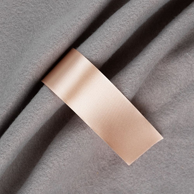 Лента сатиновая Satin 35 XXL, светло-бежевая, 220 см (Бежевый)