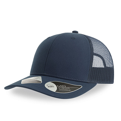 Бейсболка BRYCE, 6 клиньев, пластиковая застежка, переработанный полиэстер (Тёмно-синий)