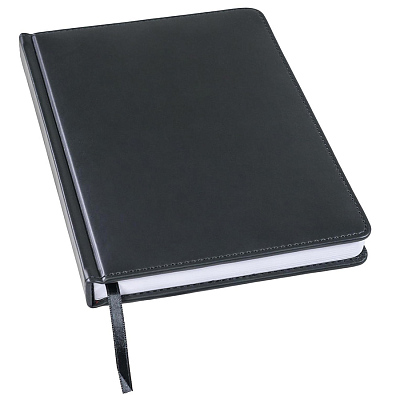 Ежедневник недатированный Bliss,  формат А5, в линейку (Чёрный)