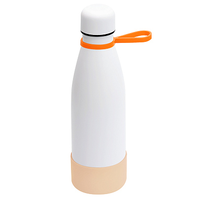 Термобутылка герметичная вакуумная Olivia To Go  (Белый/оранжевый/бежевый)