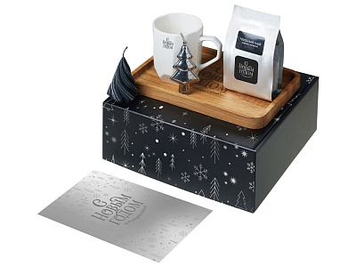 Подарочный набор Re:Hearth  с кружкой, подносом, свечой и чаем (Белый)