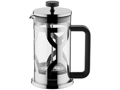 Френч-пресс MARTIN, 0,6 л (Стальной, черный)