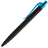 Ручка шариковая Prodir QS01 PRT-T Soft Touch, черная с голубым - Фото 2
