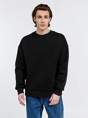 Свитшот оверсайз унисекс True Self, молочно-белый (Чёрный)