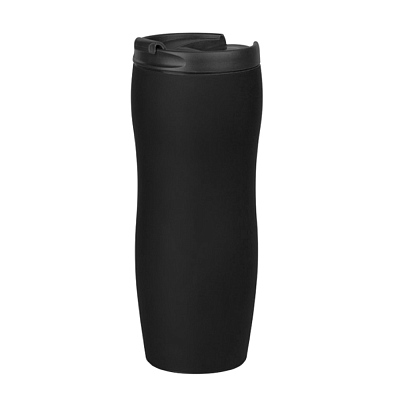 Термокружка с двойной стенкой Softoccino, черная-S (Чёрный)