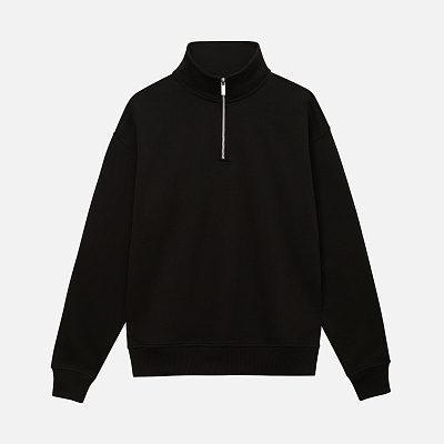 Толстовка на молнии унисекс Флоу (Flow), черная