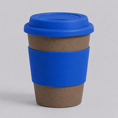 Стакан из бамбукового волокна Café (Серо-коричневый/синий)