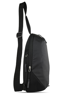 Рюкзак BUGATTI Blanc Delight, чёрный, нейлон RPET600D/тарпаулин/полиэстер, 18х10х31 см, 5 л