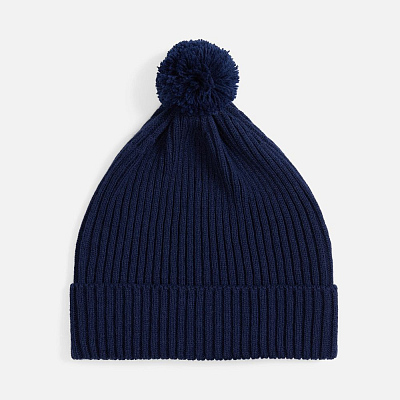 Шапка Catch Match с помпоном, темно-синяя (Тёмно-синий)