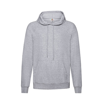 толстовка, худи, hoodieТолстовка без начеса LIGHTWEIGHT HOODED SWEAT 240 (Серый меланж)