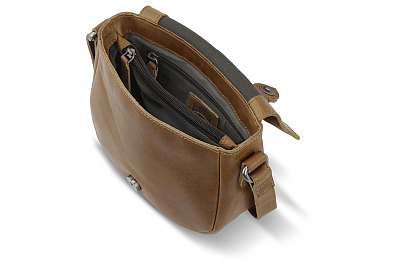 Сумка женская KLONDIKE GOLD «Kate», натуральная кожа в коньячном цвете, 21 х 16,5 х 6,5 см