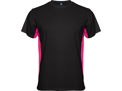 Спортивная футболка Tokyo мужская (Черный/яркая фуксия)