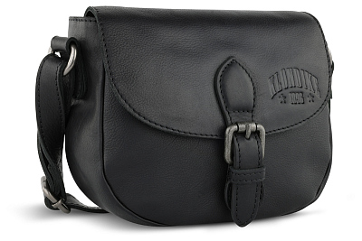 Сумка женская KLONDIKE GOLD «Kate», натуральная кожа в черном цвете, 21 х 16,5 х 6,5 см