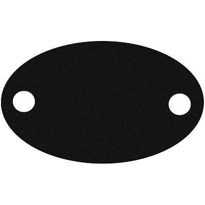 Шильдик металлический Alfa Oval, серый металлик (Чёрный)