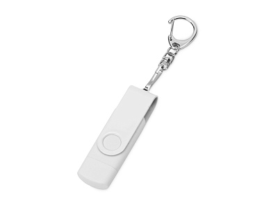 USB 3.0/micro USB/Type-C - флешка на 32 Гб 3-в-1 с поворотным механизмом (Белый)